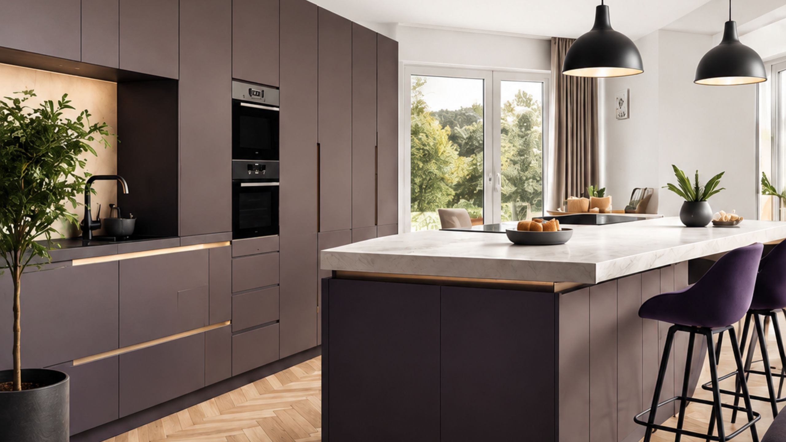 Nachher: Kitchen2Home-Rendering der neuen Küche im selben Raum